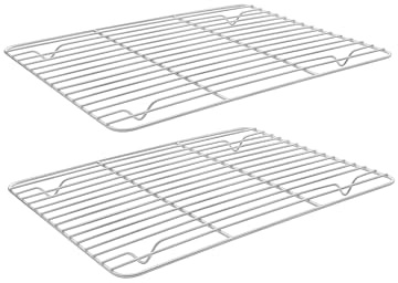 Homikit Wire Rack for Cooking, Stainless Steel Large Baking Cooling Rack for Oven Cooking Roasting Grilling Bacon Cookies, Fit Jelly Roll Sheet Pan, Dishwasher Safe,15.2”*11.2”