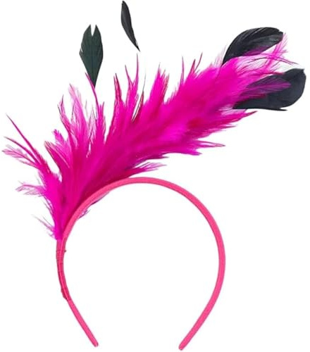 Feder Haarschmuck Haarreif, 1920er Fascinator Kopfschmuck für Damen, Feder 20er Jahre Stirnband mit Künstlichen Blumen für Karneval Cocktail Hochzeit Tee-Party Accessoires