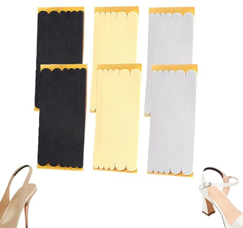 wilcractk Femmes Sangle Coussin Insérer Talon Poignées, 36 Pièces (Noir, Beige, Gris), Coussin Talon Chaussures Confortable, Protège Talon Chaussure Anti-Glisse, pour Sandales, Escarpins et Baskets