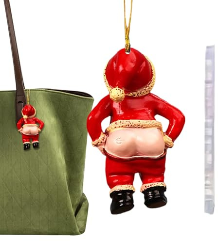 Ornamento di Babbo Natale - Figure natalizie di Babbo Natale, decorazione acrilica 3D carine figurine per zaini uomo donna portachiavi retrovisori