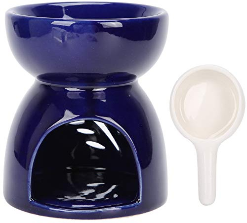 Brrnoo Candelador de té, Quemador de Aceite Esencial, Quema de Aromaterapia de Cera de Color Verde Quemador de Aromaterapia Difusor de Aceite de Cerámica, para la Decoración del