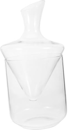 Cabilock 1pezzi Decanter Vino in Vetro Trasparente Obliquo Con Design Creativo Aroma Morbido e Ricco Adatto Regalo Per Natale e Cerimonie