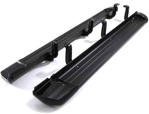 Predator4x4 Aluminium ABS Heavy Duty Black Side Steps Running Boards Bolt On Sidesteps Foot Rail Sills Compatible With Mitsubishi L200 Triton 15-19