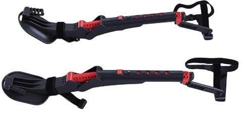 Wearable Chairless Seat Adjustable Portable Exoskeleton Seat for Fishing Factory Work Black Red