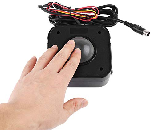 Jelquix LED Trackball-mus 4,5 Cm Rund Slitstark Plast för Arkadspel PC 2-knappsdesign