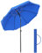 SONGMICS Parasol de 200 cm, Protection Solaire UPF 50+, Inclinable sur 30° dans les 2 sens, Hauteur Réglable, avec Sac de Transport, pour Balcon, Jardin, Terrasse, Plage, sans Base, Bleu GPU65BUV1