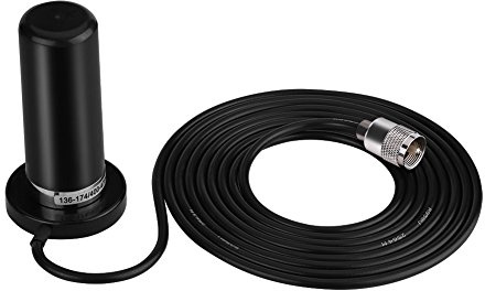 Antena de radio móvil,VHF/UHF Antena de radio móvil de vehículo de doble banda con cable de base de montaje magnético,Banda dual, Antena de radio móvil de alta ganancia,Radio aficionado Transceptor