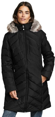 Eddie Bauer Women's Crystal Ridge Down Parka, Black, Large
