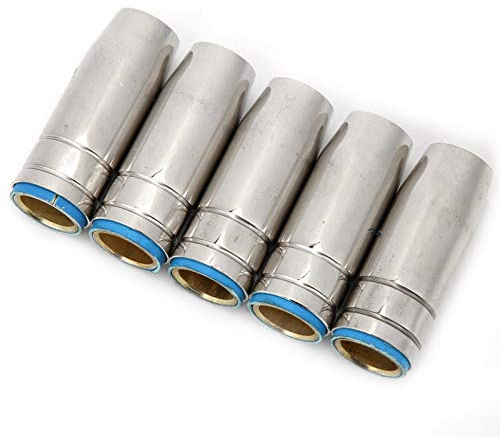 5 Stück MB25AK 15mm MIG/MAG Gasdüse,Gasdüsen Schweißbrenner Kontaktspitze Gasdüse Konisch Schweißbrennerteile Konischer Düse Schutzgasdüse Düsenstock für MIG MAG Schweißbrenner