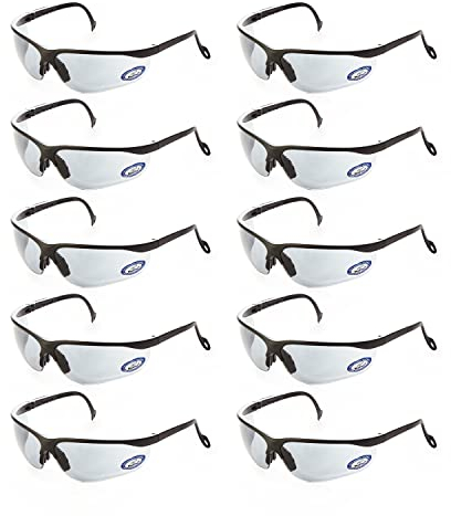 MSK Production Sicherheitsbrille Pro Dark - x10 Stück, 10er Box, Schutzbrille, Arbeitsschutzbrille, Augenschutz, Brille für die Arbeit, Schutzbrille getönt
