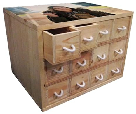 lotdevin Cave a vin Personnalisable avec casier de Rangement Mabouteille® - Caisse en Bois Range Bouteille pour 12 Bouteilles [ Caves à vin ]