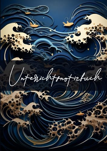 Unterrichts - Notizbuch: Mit Zensurenheft - Funktion und Schülerlisten, dotted, für Lehrer, A4, Design Welle 2