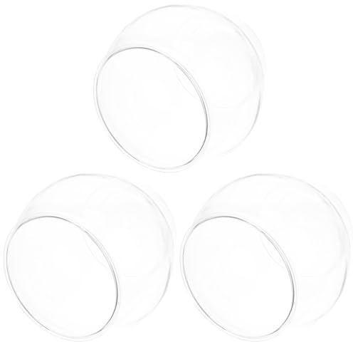 STOBOK 3Pcs Plastic Fish Bowls Round Bowl Terrarium Globe Vase Fish Container for Goldfish Aquarium(15X15X13CM)