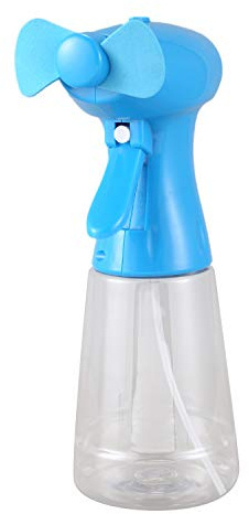 Kanylavy Ventilator mit Wassersprühnebel-Ventilator – Nebelventilator mit Nebel als batteriebetriebener Ventilator Wasserflasche Sprüher (300 ml)