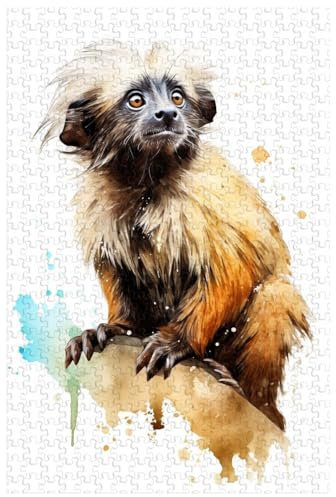 Jigsaw Puzzles for adults, 1000 Pieces, playful monkeys climb up the branches of trees to look the world outside the forest (a ; 1000)