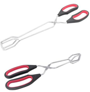 Ciieeo Grill Clip Food Tweezers Grilling Tongs BBQ Tongs Bread Clamp Non-Slip Handle for Kitchen