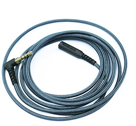 ABLET 3.5mm Headphone Extension Cable - 3m Right Angle Male to Female TRRS Audio Stereo Cable (Microphone Compatible)