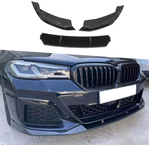 JGQFB Frontspoiler Lippe Spoilerlippe Splitter Für BMW 5 Series G30 G38 FD 2021-2023, Frontstoßstange Spoiler Lippe Diffusor Splitter, Auto Styling Zubehör