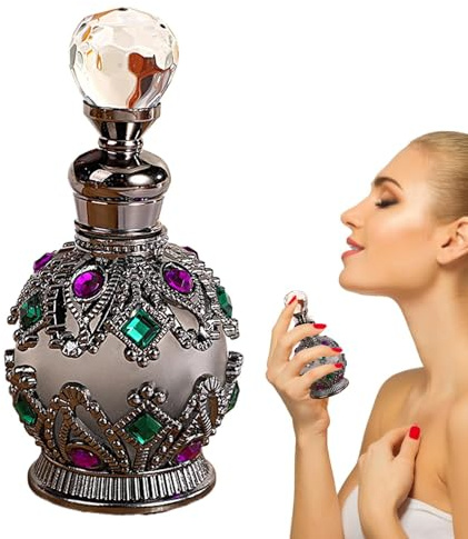 Botellas de perfume vacías, botellas de perfume vacías | Fina botella de niebla incrustada con joyas - Viales atomizador, soporte de niebla, recipiente de almacenamiento decorativo para hidratación de