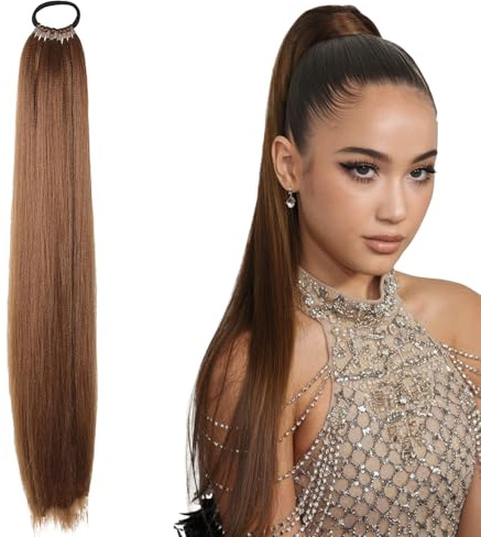 Ponytail Extension, Pferdeschwanz Haarteil 60 Cm Lang, Haarverlängerung Zopf Für Täglichen Gebrauch Und Spezielle Anlässe, Ideal Für Damen Und Mädchen