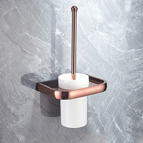 BTZHY Porte-Serviettes Tout en cuivre, Ensemble d'accessoires de Salle de Bain Noir Or Rose, Porte-Serviettes, étagère, Porte-Papier hygiénique, Porte-Savon. Le Nouveau