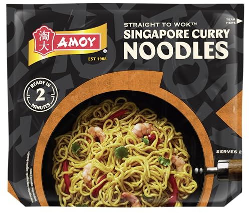 Amoy Straight to Wok Singapore Curry Noodles 2 x 150 g (Pack of 6)