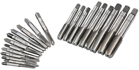 Aumotop Juego de Machos y Matrices de Carburo Tungsteno con Corte Llave Métrica 32 Piezas para Herramienta Roscado Manual - Kit Ingeniero con Caja Metal - Perfecto para Crear Roscas Tornillo en