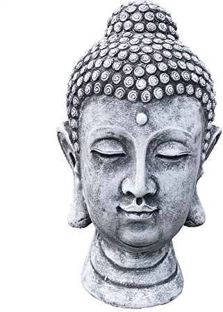 stoneandstyle Figurine de Pierre Statue tête de Bouddha Shiva, sont expédiés, au Gel Jusque -30 °c, en Massif Pierre