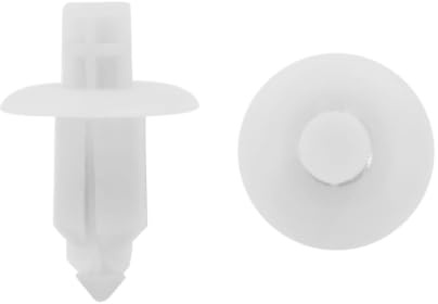 sourcing map 50pcs Blanc 7mm Trou fixation rivets plastique Agrafes aile pour Auto