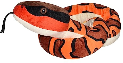 WILD REPUBLIC Plush Snake Östlicher Cottonmouth, Plüsch-Schlange, Riesen-Kuscheltier, 137 cm, Baby Shower Geschenk, Stofftier, Füllung aus recycelten Wasserflaschen