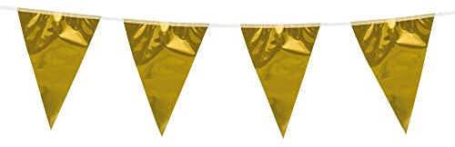 Wimpelkette PE 30x20cm L: 10m | Metallic Gold