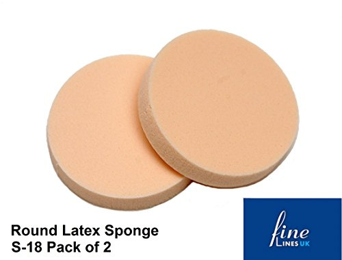 Esponjas de maquillaje redondas de látex, 2 en un paquete (S-18)