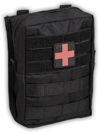 Mil-Tec® First Aid Set LEINA Pro • 45 Teile • Großes Erste-Hilfe Set für Outdoor, Reise & Zuhause • IFAK Tasche • Notfallset Made in Germany • Verbandtasche mit Inhalt • Schwarz