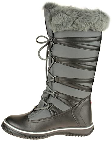 PAJAR GRIP STAR Women's Zipped Snow Boots (38 EU/7 US, Charcoal)