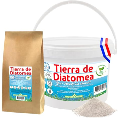 HYDROPLANETE Terre de Diatomée Grise de 6 kg Multi-Usages | Poudre Alimentaire et Hygiène Animale | sans Additifs et 100% Naturel | Fabriqué en France | Disponible de 350g à 25kg