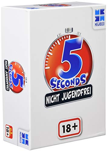 Megableu | 5 Seconds Nicht jugendfrei | Partyspiel 18+ | Gesellschaftsspiele Party | Spiel & Spaß | Schnelle Partyspiele | Gib in nur 5 Sekunden 3 Antworten! | Für 3 bis 12 Spieler ab 18 Jahren