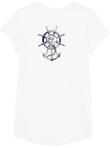 Anker & Ruder Cooles Mode Nautisch Damen Herren Seemann T-Shirt