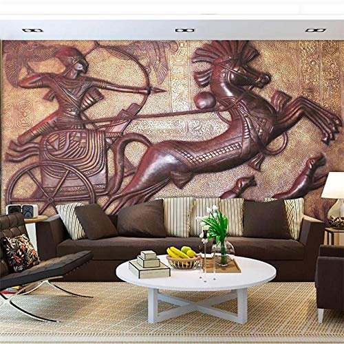 Papier Peint Panoramique 3D Tapisserie Intissé Murales poster geant photo Décoration Murale Effet Trompe Loeil 150x105cm pharaon égyptien antique