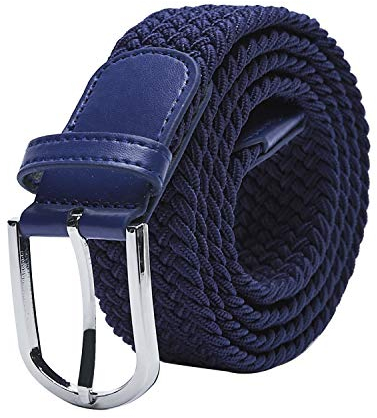 TANGCHAO Stoffgürtel Stretchgürtel Elastik Flechtgürtel Geflochtener und Elastischer Dehnbarer Gürtel für Damen und Herren Breite 3.3cm LAN-105cm