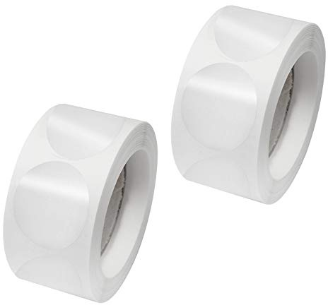 milaosk 2 Rolle Klare Siegeletiketten Runde Transparent Aufkleber 25 mm | Etiketten Verpackungsaufkleber Rund Verschlussetiketten für Umschläge Schachteln und Geschenkverpackungen