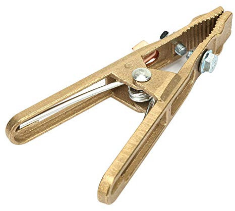 Ground Welding Earth Clamp, Brass A-Shape Welding Ground Clamp for Welding Machine