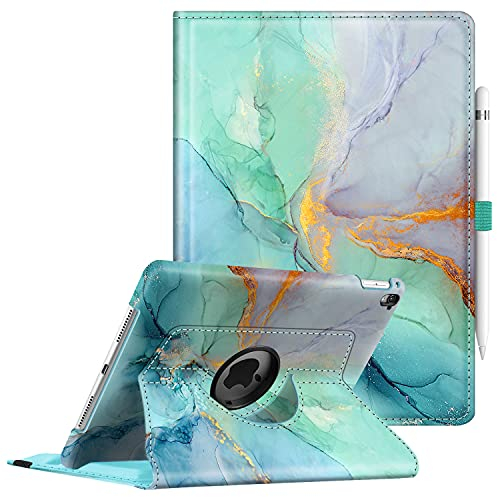 Fintie Custodia in Similpelle per iPad Pro 9.7 - Girevole 360 gradi di Rotazione Case Protettiva Cover con Funzione Auto Sonno/Sveglia per iPad Pro 9.7 pollice 2016, Emerald Marble