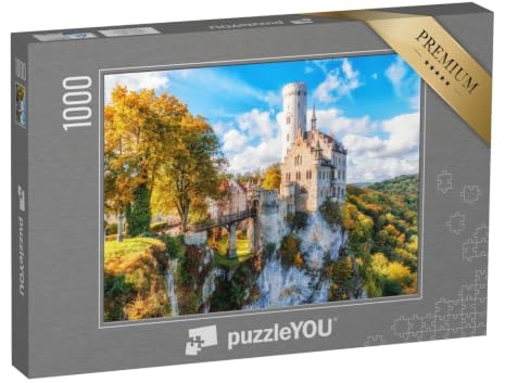 puzzleYOU: Puzzle 1000 Teile „Deutschland, Schloss Lichtenstein in Baden-Württemberg“ – aus der Puzzle-Kollektion Deutschland