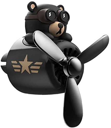 Zonster Cartoon Bear Pilot Pilote Air Ferrinateur Automobile Air Outlet Ventilateur Ventilateur Ferrineuse Découpe Aroma Diffuseur Voiture Parfum Aromatherapy Ornement Voiture Accessoires