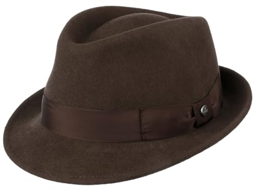 LIERYS Classic Wool Trilby Hut Damen Herren Wollfilz Outdoor wasserabweisend Packable Fedora Sommer Winter
