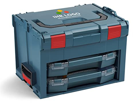 L-BOXX Sortimo LS BOXX 306 | inkl. i-BOXX 72 C3 & i-BOXX 72 I3 in Professional Blau individuell anpassbar mit Ihrem Logo | Professioneller Werkzeugkoffer leer | Werkzeugkiste leer Kunststoff