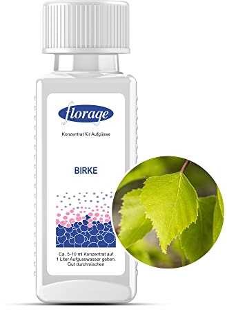 Florage 100ml Saunaaufguss BIRKE - 50 Jahre Erfahrung als deutsche Duftmanufaktur, hochergiebiges Aufgussmittel für die Sauna, viele Aufguss Düfte, vegan und ohne Tierversuche, auch als Set