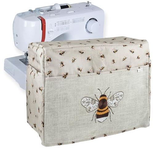 Hobby Gift Exclusive Sewing & Embroidery Machine Cover with Pockets, Dust, for Most Standard Machines Singer Brother 33.5 x 44 x 21cm, MRSMC 87