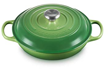 LE CREUSET Signature Sh Casserole/braiser 26cm Bamboo Green SS Knob