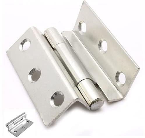 2X Pairs of Zinc Storm Proof Hinges for Window Shutters 63mm/2.5-Inch Heavy Duty Pattern Storm Proof Casement Window Hinge for Cranked Casement Window Door.